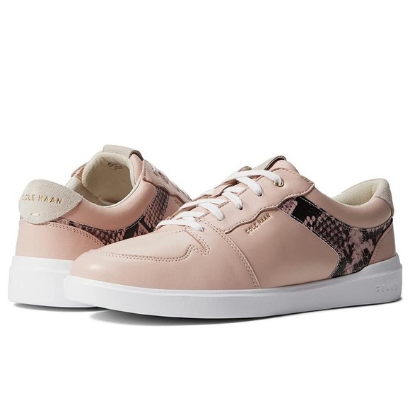 NIB Cole Haan Grand Crosscourt Modern Tennis Leather Sneaker, Peach Whip Nubuck - Picture 1 of 14